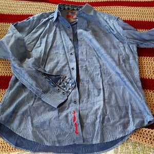 Grey Digital Camo Style Robert Graham Dress Shirt
